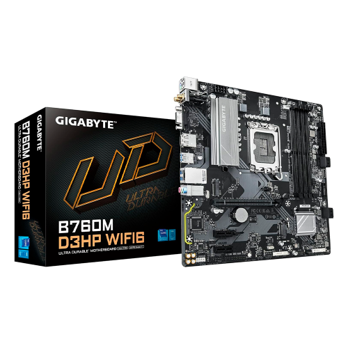 Tarjeta Madre Gigabyte B760M D3HP WIFI6, DDR5, 4+1+1 Fases VRM Digital, Wi-Fi 6, GbE LAN, USB 3.2 Gen1, B760M D3HP WIFI6