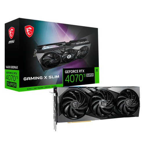 Tarjeta de Video MSI NVIDIA GeForce RTX 4070 Ti SUPER GAMING X SLIM, 16GB 192-bit GDDR6X, PCI Express 4.0, 912-V513-625