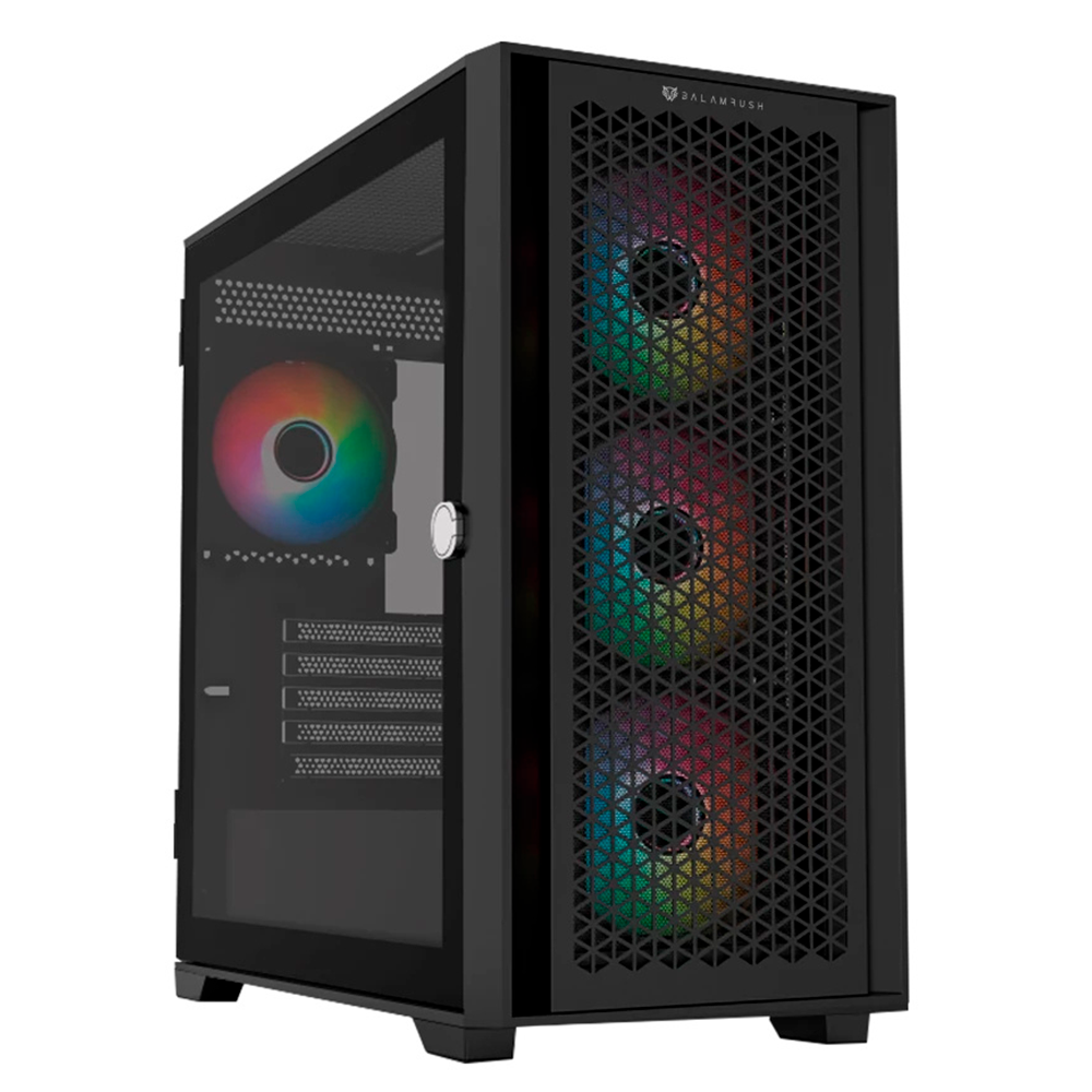 Gabinete Balam Rush Carbono Twin Mate 8000, Midi-Tower, Micro-ATX/Mini-ITX, USB 3.0/2.0, Sin Fuente, 4 Ventiladores RGB Instalados, Negro, BR-938778