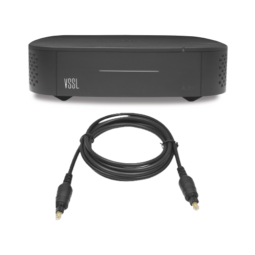VSSL A1X/TOS Amplificador una Zona de 2 Canales, 50 W por Canal, Con Cable TOSLINK Incluido, Transmisión por Chromecast, AirPlay, Alexa Cast, Spotify Connect