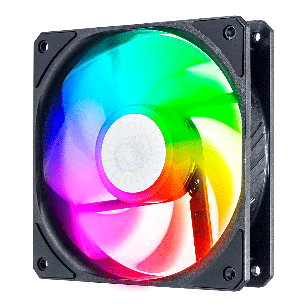 Ventilador Cooler Master Sickleflow 120 ARGB, Compatible con Aura Sync etc., ARGB, 3 pin, anti-vibraciones, MFX-B2DR-18NPA-R1 - Image 4