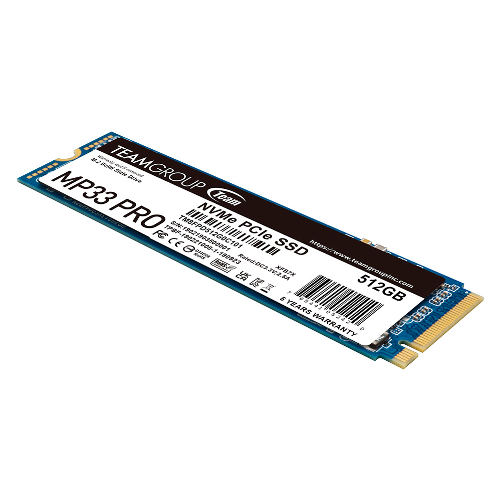 Unidad de Estado Sólido Team Group MP33 Pro NVMe 512GB, PCI Express 3.0, M.2, TM8FPD512G0C101 /MAX. 1 X CLIENTE - Image 3