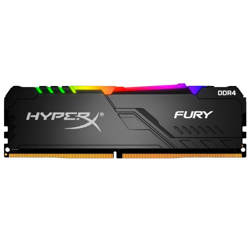 Memoria RAM DDR4 16GB 3200MHz Kingston HyperX Fury RGB 1 Modulo Negro HX432C16FB4A/16 /MAX. 1 X CLIENTE