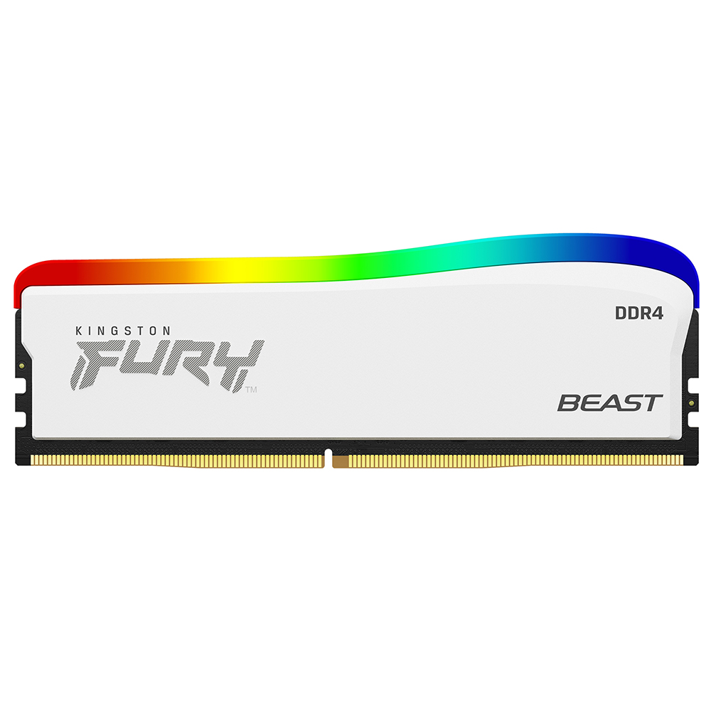 Memoria RAM 16GB 3600MHz Kingston Fury Beast DDR4 RGB SPECIAL EDITION, 1 Modulo White, Intel XMP y AMD AMP, KF436C18BWA/16, ram blanca, memoria rgb, ram 3600MHz /MAX. 1 X CLIENTE
