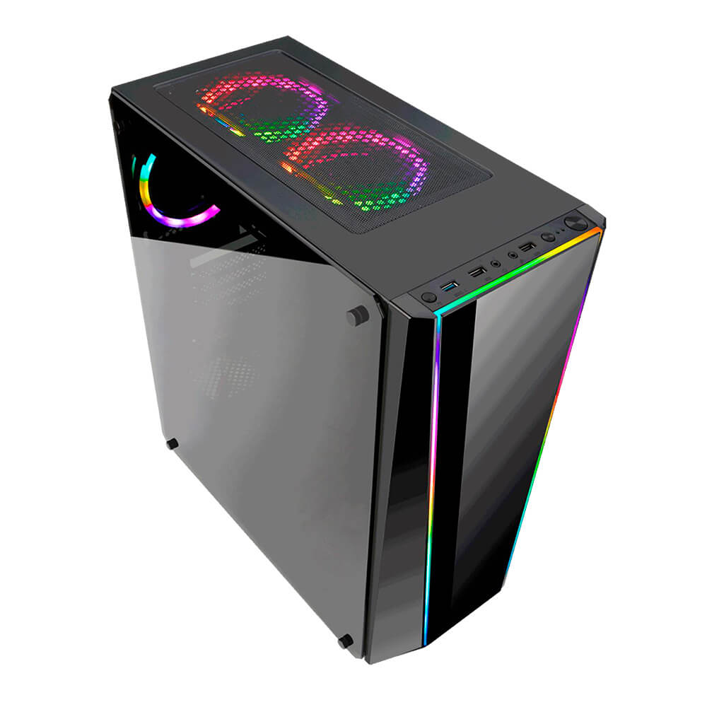 Gabinete Gamer Red Dragon Tailgate GC-702, Cristal Templado, Up to 240mm, 4 ventiladores, GC-702 - Image 5