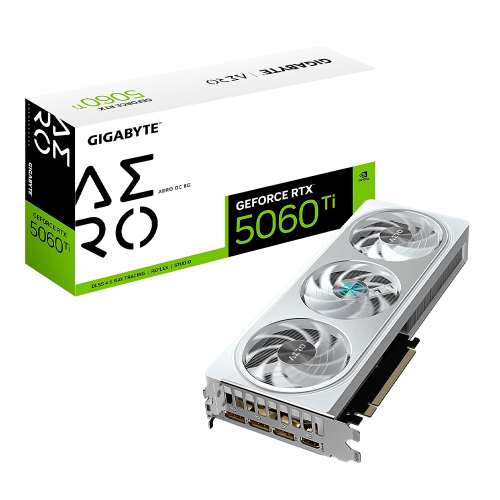 Tarjeta de Video Gigabyte NVIDIA GeForce RTX 5060 Ti Aero OC OC Edition, 8GB, 128-bit GDDR7, PCI Express 5.0, Sistema de Refrigeración Windforce