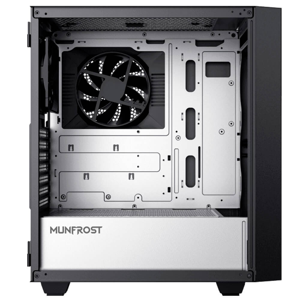Gabinete Munfrost FULGOR BLACK, Cristal templado, ARGB, E-ATX - ATX - Micro ATX - Mini ITX, 1 Ventilador ARGB incluido, MFB, OFFMUNFROST - Image 3