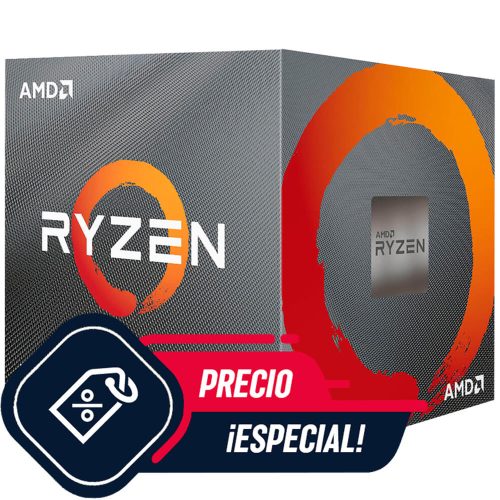Procesador AMD Ryzen 5 3600X, 6 Core, 12 Thread, 3.8GHz, 4.4GHz Boost, TDP 95W, Wraith Spire (Requiere Tarjeta de Video), 100-100000022BOX /