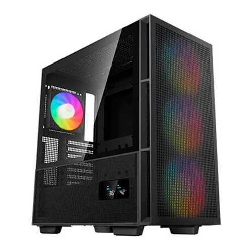 Gabinete Deepcool CH560 Digital, Negro, Cristal Templado, RGB, Excelente Flujo de aire, Incluye 4 Ventiladores, R-CH560-BKAPE4D-G-1