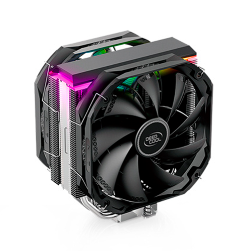 Disipador CPU DeepCool AS500 PLUS, 140mm, 500-1200RPM, Negro, R-AS500-BKNLMP-G
