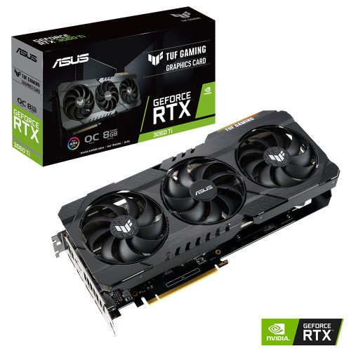 Tarjeta de Video Nvidia GeForce RTX 3060 TI, Asus TUF GAMING OC, TUF-RTX3060TI-O8G-GAMING, 3 AÑOS DE GARANTIA NACIONAL