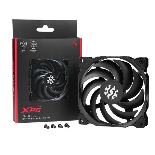 Ventilador para Gabinete - XPG Vento 120 Black, 120mm, VENTO120-BKCWW