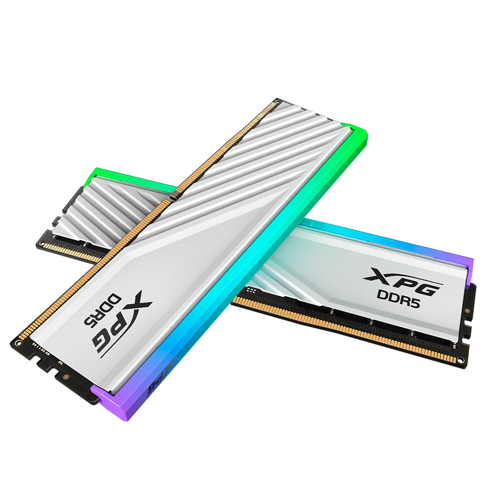 Memoria RAM XPG Lancer Blade RGB DDR5, 6000MHz, 2x24GB, ECC, CL30, XMP, Blanco, AX5U6000C3024G-DTLABRWH XMP/EXPO incompatible con Ryzen 8000 series /MAX. 1 X CLIENTE