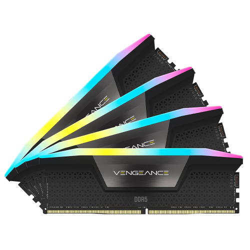 Kit Memoria RAM Corsair Vengeance RGB DDR5, 6400MHz, 96GB (4x24GB), Non-ECC, CL32, XMP, CMH96GX5M4B6400C32 /MAX. 1 X CLIENTE