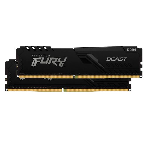 Memoria RAM DDR4 64GB 3600MHz Kingston Fury Beast Kit 2x32GB Negras, KF436C18BBK2/64 /MAX. 1 X CLIENTE