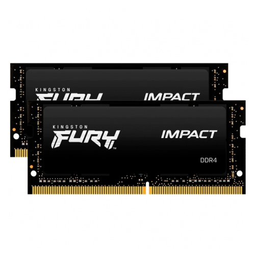 Kit Memoria RAM Kingston FURY Impact DDR4, 3200MHz, 32GB (2x16GB), CL20, SO-DIMM, XMP, KF432S20IBK2/32 /MAX. 1 X CLIENTE