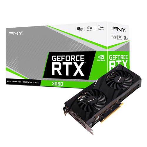Tarjeta De Video Pny RTX 3060 8gb Verto Dual, 8GB GDDR6, GDDR6, VCG30608DFBPB1