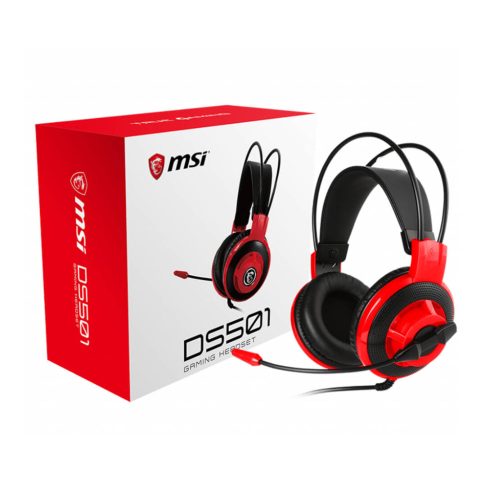 Diadema Gamer MSI DS501 Jack 3.5mm x2, Roja