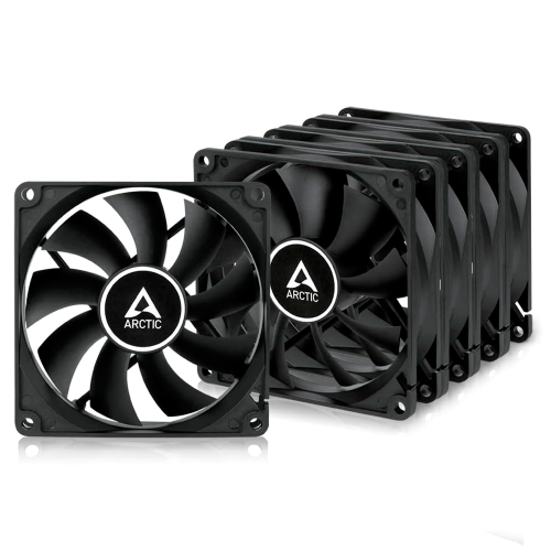 Kit 5 Ventiladores ARCTIC F9, 92mm Ventilador de Caja para CPU, Silencioso, 1800RPM, Negro, ACFAN00249A
