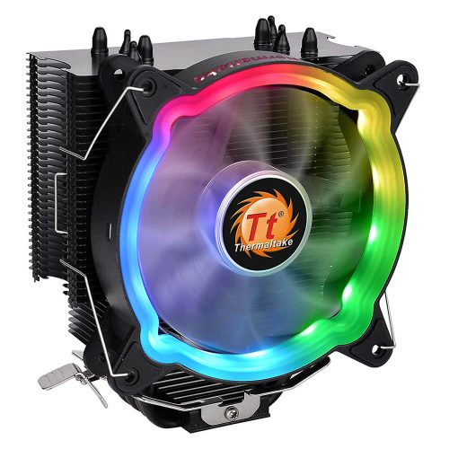 Disipador de calor Thermaltake UX200 ARGB Lighting, Compatible con intel y AMD/ Aura Sync, RGB Fusion, Ventilador de 120mm, CL-P065-AL12SW-A