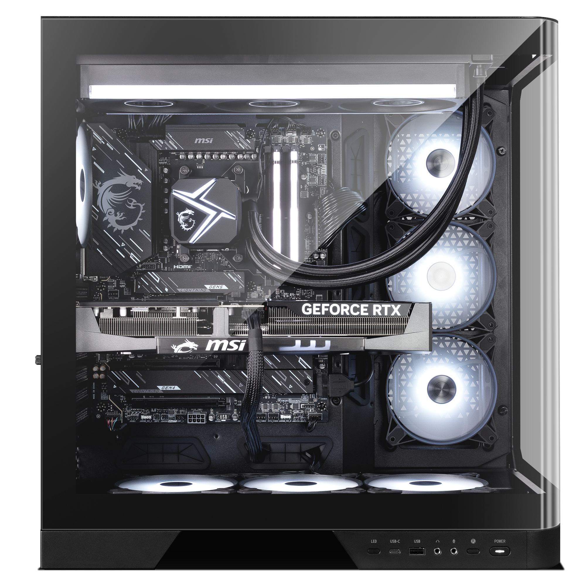 Computadora ULTIMATE PC INQUISITOR, POWERED BY MSI, RTX 5070 Ti 16GB GDDR7, AMD Ryzen 7 9700X, 32GB RAM DDR5, 2TB SSD M.2 PCIe Gen4, 850W 80+ GOLD, WiFi y Bluetooth, Licencia Windows 11 de regalo, MSIULT, RTXS50 - Image 2