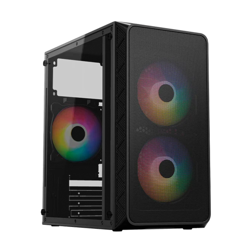 Gabinete Acteck Doom Pro Mesh GI730M, Mini-ITX/Micro-ATX, Ventiladores Instalados 3x120mm, Incluye Fuente de Poder 600W, Negro, AC-939249