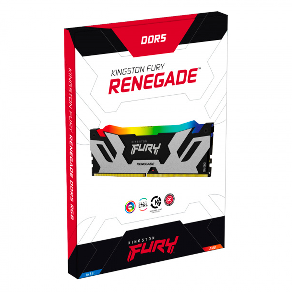 Kit Memoria RAM Kingston Fury Renegade DDR5, 32GB (2x16GB), 7600MT/s, On-Die ECC, CL38, XMP, Plata/Negro, KF576C38RSAK2-32 /MAX. 1 X CLIENTE - Image 4