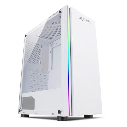 Gabinete Gamer Xzeal XZ115 White, ATX, Incluye 2 Ventiladores RGB USB 3.0, Cristal Templado, Led RGB, XZCGB04W