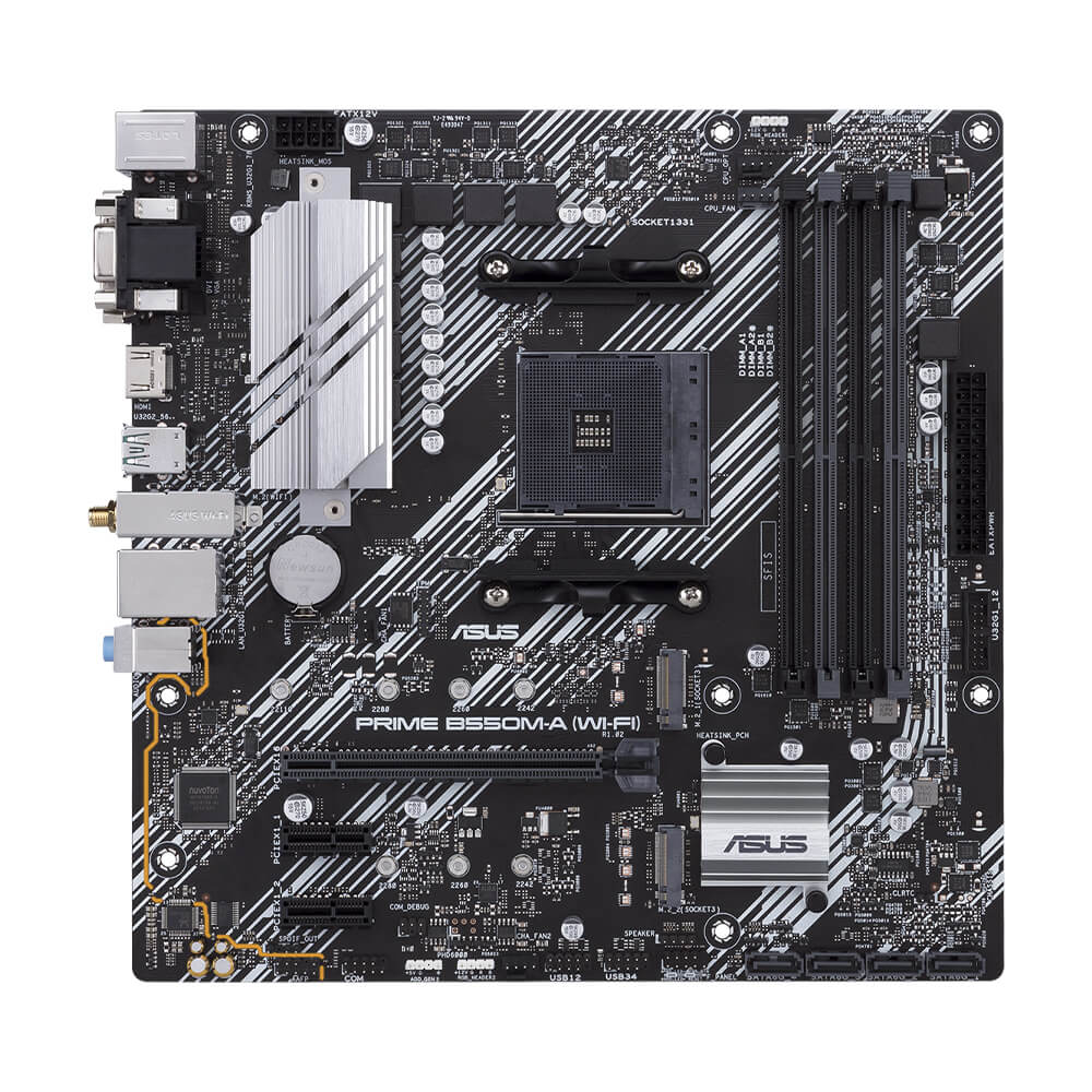 Tarjeta Madre Asus Prime B550M-A (WI-FI), AM4, AMD RYZEN 3000 SERIES, Micro-ATX - Image 2
