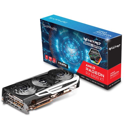 Tarjeta de video Radeon RX 6800 XT 16GB GDDR6, SAPPHIRE Nitro+ Special Edition, HDMI, DP, USB-C, PCI-e 4.0, Nuevo Chip RDNA 2, 11304-01-20G SAPPHIRE, 1 AÑO DE GARANTIA NACIONAL