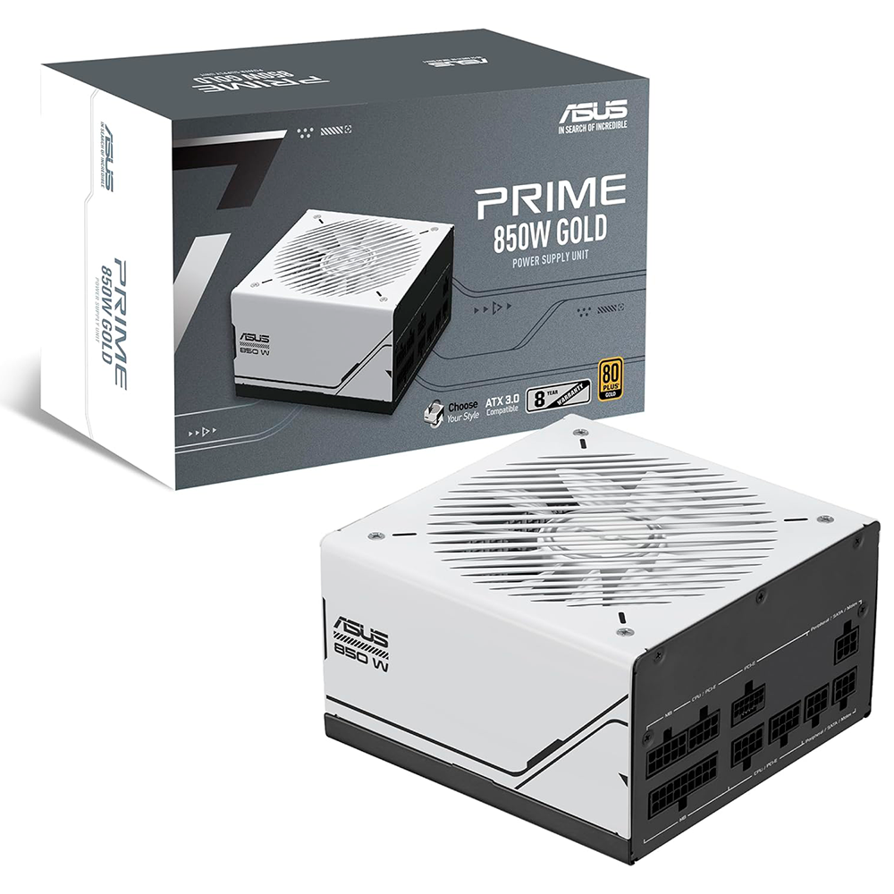 Fuente de Poder ASUS Prime AP-850G, 850W Gold, 3.0, Totalmente Modular, 80+ Gold, AP-850G, PRE-FIN