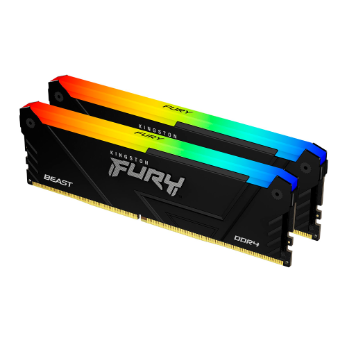 Memoria RAM Kingston FURY Beast RGB DDR4, 16GB (2X8GB), 3200MT/s, Non-ECC, XMP, KF432C16BB2AK2/16, BEASTNUEVO /MAX. 1 X CLIENTE