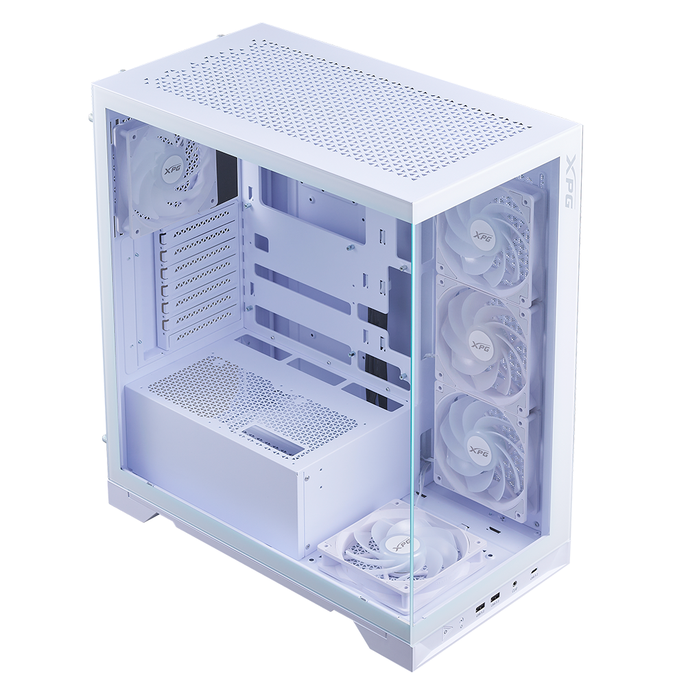 Gabinete XPG INVADER X BTF, Midi-Tower, ATX/Micro-ATX/Mini-ITX, USB 3.2, 5 Ventiladores Instalados, Blanco, INVADERBTFMT-WHCWW - Image 3