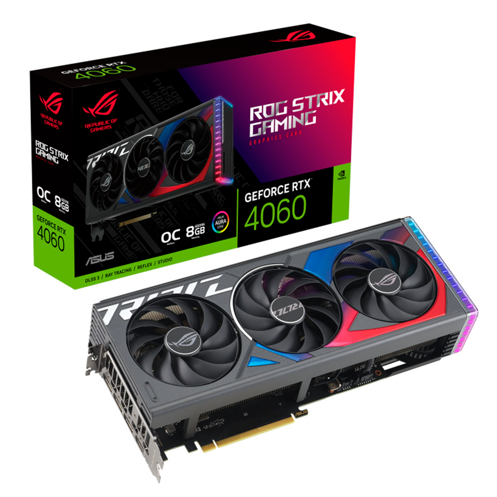 Tarjeta de Video ASUS NVIDIA ROG Strix GeForce RTX 4060 OC, 8GB 128-bit GDDR6, PCI Express 4.0, ROG-STRIX-RTX4060-O8G-GAMING, PROMO ROG