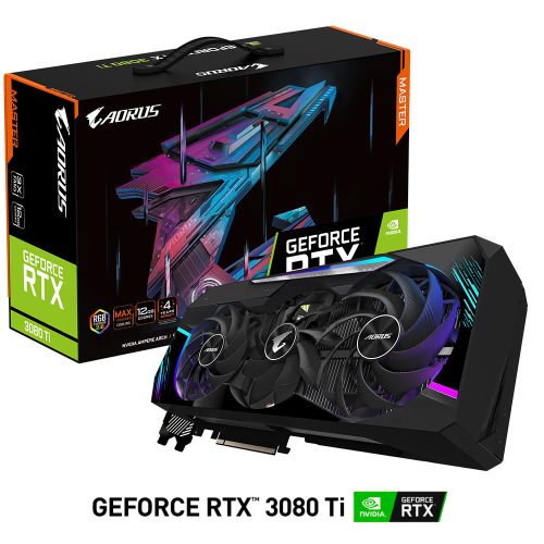 Tarjeta de Video Nvidia GeForce RTX 3080 TI, AORUS MASTER, GV-N308TAORUS M-12GD, 3 AÑOS DE GARANTIA NACIONAL