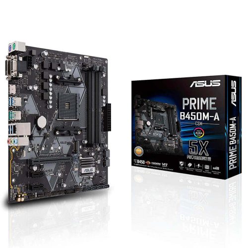 Tarjeta Madre Asus Prime B450M-A/CSM AMD Ryzen AM4 Micro ATX, B450