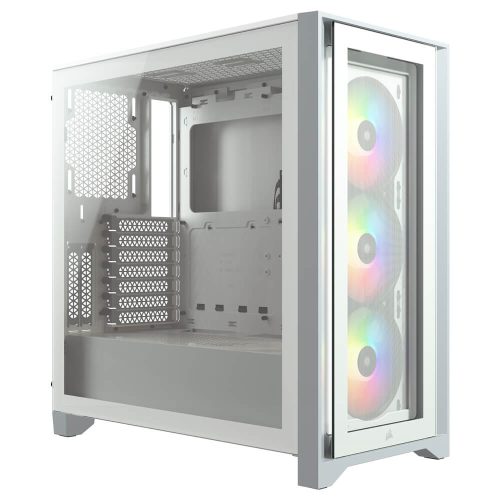 Gabinete Corsair iCUE 4000X RGB White, 3 Ventiladores RGB Incluidos, Cristal Templado, CC-9011205-WW