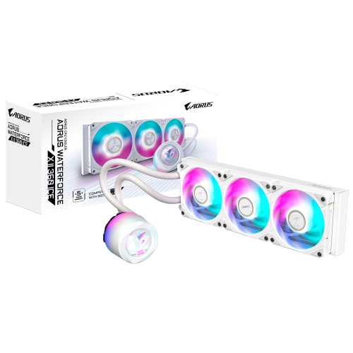 Enfriamiento Líquido AORUS WATERFORCE X II 360 ICE, 360mm, Ventiladores ARGB, Compatible con Intel LGA1700 y AMD AM5, GP-AORUSWATERFORCEXII360I