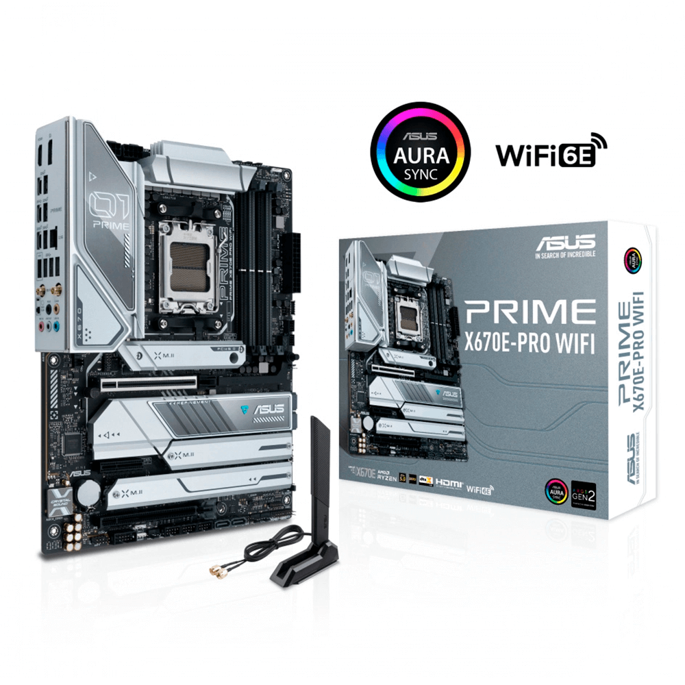 Tarjeta Madre ASUS ATX Prime X670E-Pro WiFi, Socket AM5, AMD X670, HDMI, Up to 128GB DDR5, PRIME X670E-PRO WIFI