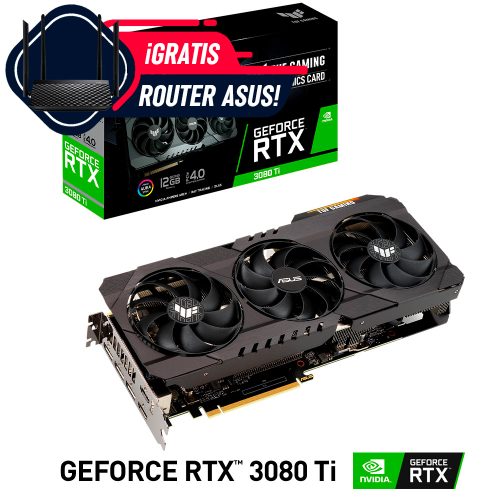 Tarjeta de Video Nvidia GeForce RTX 3080 TI, Asus TUF OC LHR, TUF-RTX3080TI-O12G-GAMING, 3 AÑOS DE GARANTIA NACIONAL, ¡GRATIS ROUTER ASUS RT-AC1200 V2!