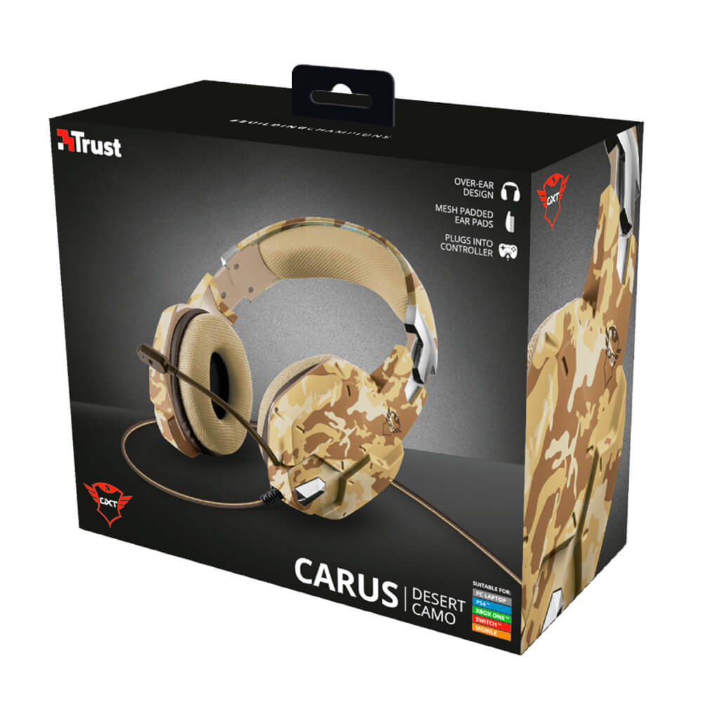 Diadema Gamer Trust GXT 322D CARRUS DESERT CAMO/ PC, Consola, 22125 / - Image 7