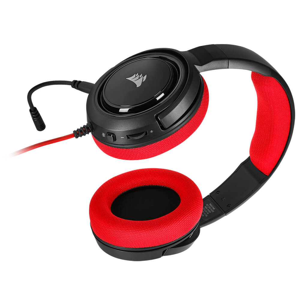 Diadema Corsair HS35 Roja con Microfono Alambrica Estereo 3.5mm, PC - PS4 - XBOX ONE - Switch, CA-9011198-NA - Image 4