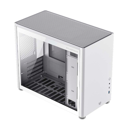 Gabinete Balam Rush Eris Frost, Mini-ITX, Cristal Templado, Sin Fuente, Color Blanco, BR-935647