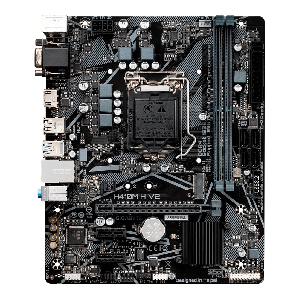 Tarjeta Madre Gigabyte Micro ATX H410M H V2, Socket1200, Intel H470, HDMI, 64GB DDR4, H410M H V2 - Image 2