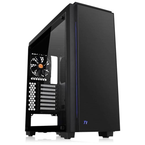 Gabinete Thermaltake Versa C23 Cristal templado, Led RGB, Negro, ATX, CA-1H7-00M1WN-00