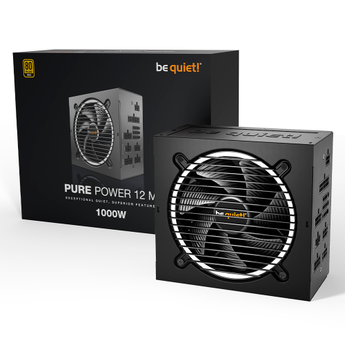 Fuente de Poder be quiet! Pure Power 12 M, Modular, 1000W 80+ Gold, ATX 3.1, Cable 12VHPWR Incluido, BN523