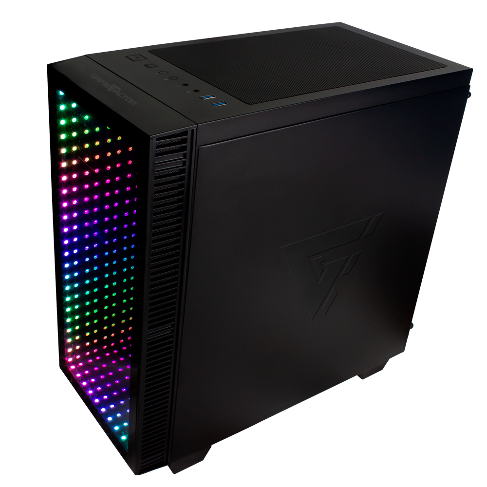 Gabinete Game Factor CSG560 Optical LED RGB Infinity Mirror, Micro ATX, Sin Fuente, Frontal Cristal Templado - Image 5
