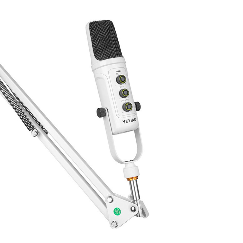 Kit de Microfono para Streaming Yeyian Agile NL, USB, Blanco, incluye Soporte de Brazo, Soporte U de Escritorio, Filtro, Abrazadera y Cable USB, YSA-UCHQ-02 - Image 2