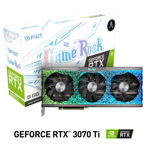 Tarjeta de Video Nvidia GeForce RTX 3070 Ti, Palit GAMEE ROCK, NED307T019P2-1047G, 1 AÑO DE GARANTIA NACIONAL