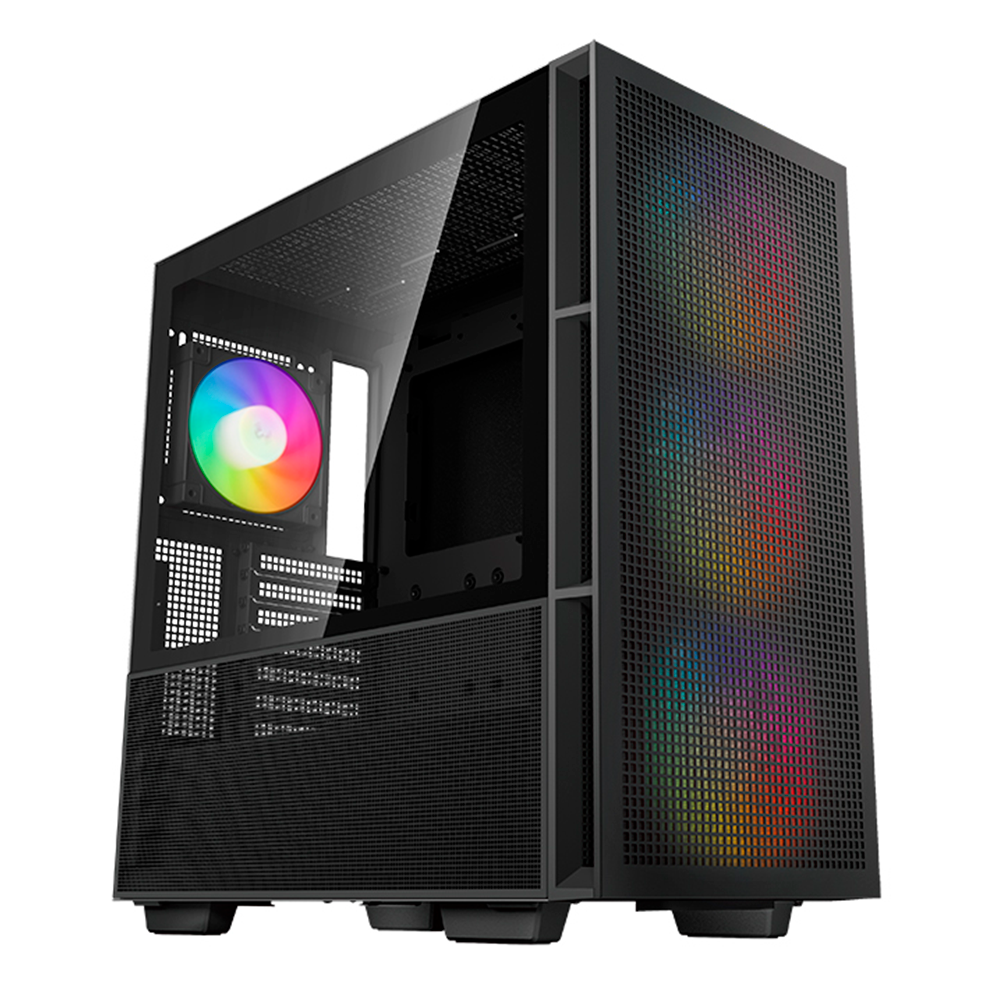 Gabinete Deepcool CH560, Negro, Cristal Templado, RGB, Excelente Flujo de aire, Incluye 4 Ventiladores, R-CH560-BKAPE4-G-1 // YYGH3